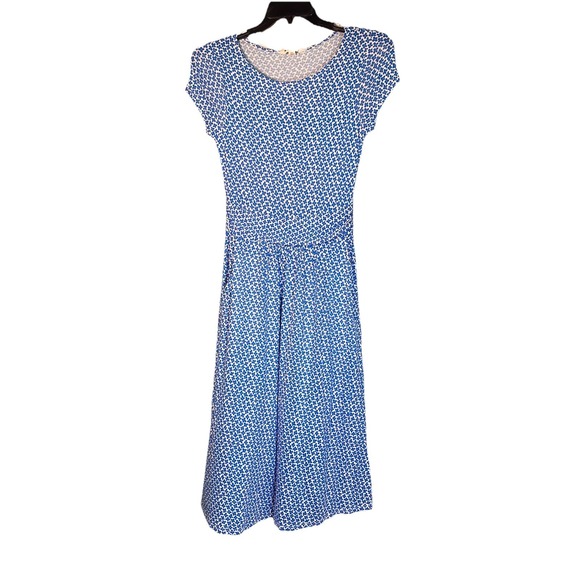 Boden Amelie Jersey Midi Dress size 4L Has Pockets‎  Blue Floral Print - Picture 6 of 6